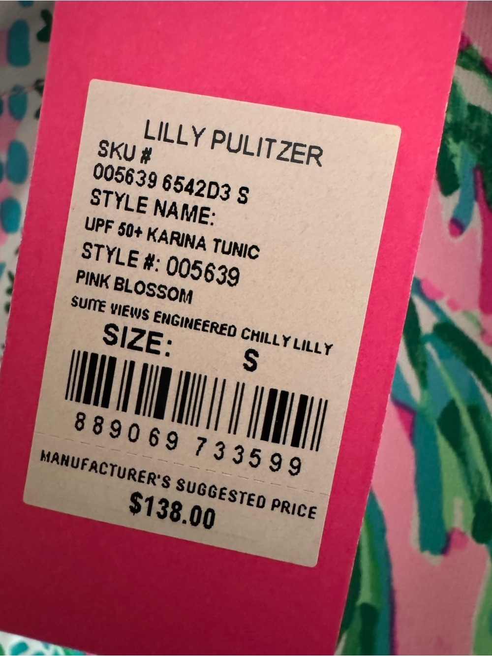 Lilly Pulitzer Chillylilly Top UPF 50+ Size S - Picture 6 of 9